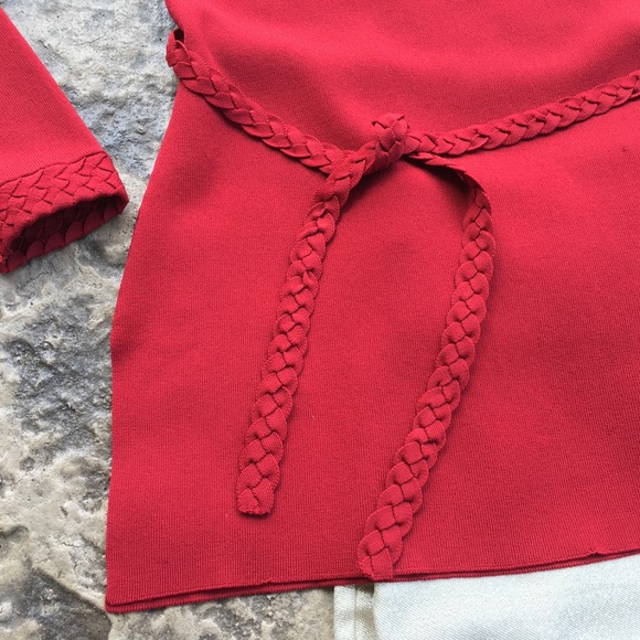 Red Long Sleeve Blouse- Gorgeous! - Picture 3 of 4